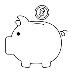 Isolated piggy design vector illustration