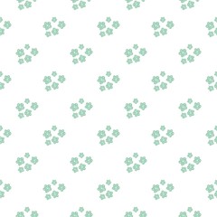 Daisy field. Simple chamomile flowers seamless pattern.