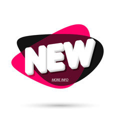 New bubble banner design template, app icon, vector illustration