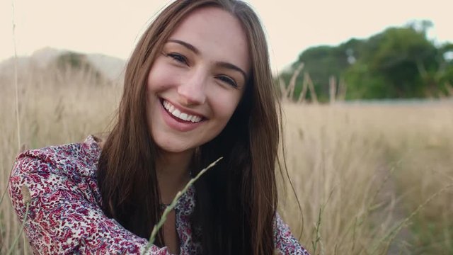 beautiful young woman smiling