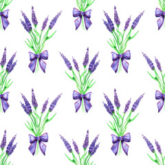 Gentle watercolor floral lavender seamless. Hand painting. Watercolor. Seamless pattern for fabric, paper and other printing and web projects.