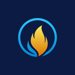 fire logo template, flame icon design - vector