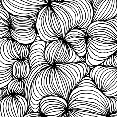Vector doodle outline abstract ornamental ball stripe background
