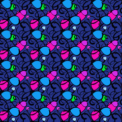 Naklejka premium Abstract geometric colored background in the style of graffiti. Qualitative illustration for your design.