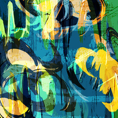 Abstract geometric colored background in the style of graffiti. Qualitative illustration for your design.