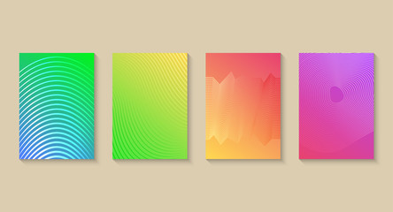 Obraz premium Sound Wave minimal vector covers design. Cool gradients. Future geometric template.Can use for business data report, presentation, web page, brochure, leaflet, flyer, poster and advertising.