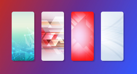 Creative geometric wallpaper mobile. Cool gradients. Future geometric template.Can use for business data report,telephone, presentation, web page, brochure, leaflet, flyer, poster and advertising.