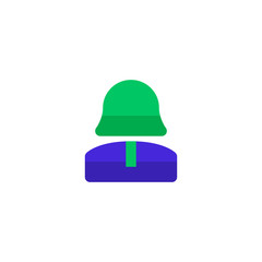 female employee icon design. woman office worker symbol. simple clean professional business management concept vector illustration design.