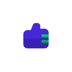 employee good work icon design. thumb up hand sign symbol. simple clean professional business management concept vector illustration design.