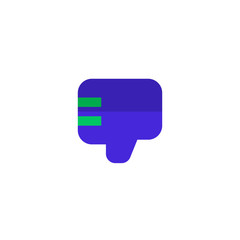 employee bad work icon design. thumb down hand sign symbol. simple clean professional business management concept vector illustration design.