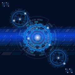 Sci - fi three circles in black