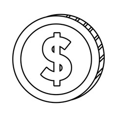 Coin icon design vector illustration