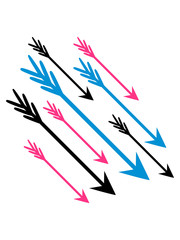bunter pfeil regen pfeilregen muster bogen schießen treffen sport hobby club bogenschießen logo symbol design
