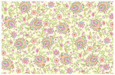 リピートできる更紗柄