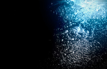 water background. air bubbles water splash.