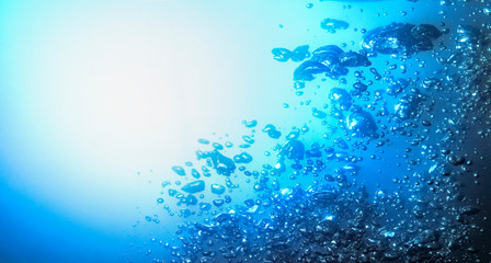 air bubbles water splash. water abstract background.