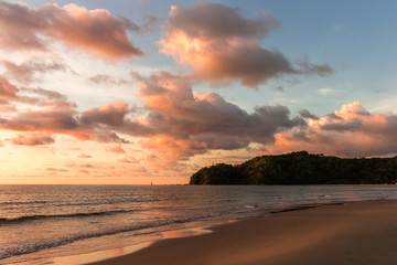 Sunset Fluffy Tropcal Clouds of Sabah North Borneo Malaysia South East Asia