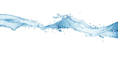 Water splash,water splash isolated on white background,blue water splash,