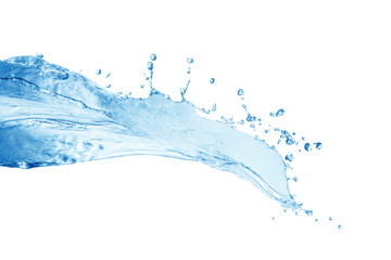 Water splash,water splash isolated on white background,blue water splash,
