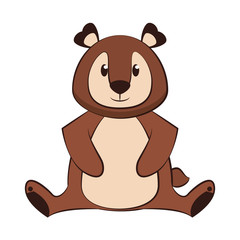 Bear wildlife cute animal cartoon