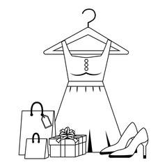 Shopping icon set vector illustration