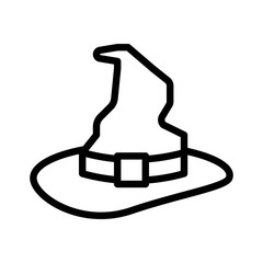 Witch hat vector, Magic related line style icon