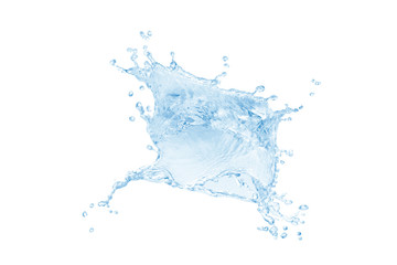 Water splash,water splash isolated on white background,blue water splash,