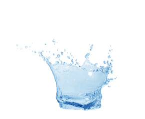 Fototapeta na wymiar Water splash,water splash isolated on white background,blue water splash,