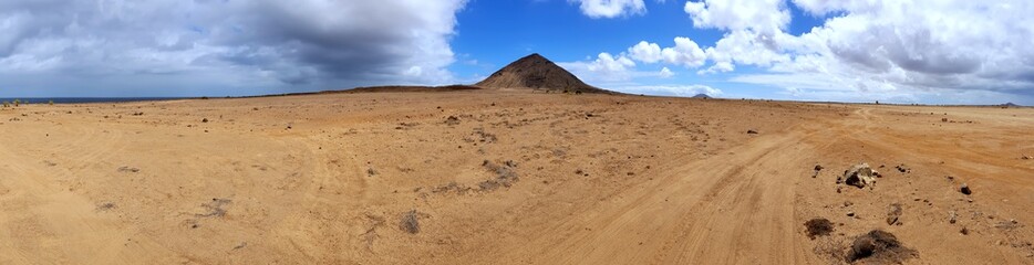 Volcanic mountain in the desert