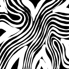 Brush grunge pattern. White and black vector.