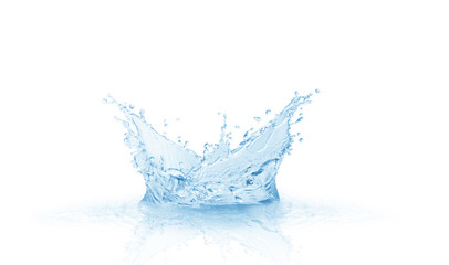 Water splash,water splash isolated on white background,blue water splash,