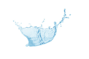 Water splash,water splash isolated on white background,blue water splash,