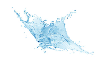 Water splash,water splash isolated on white background,blue water splash,
