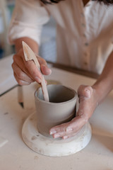 The last training of clay cups roasting