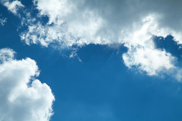 Beautiful view. Clouds and blue sky