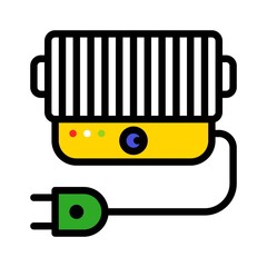 Barbecue grill vector, Barbecue related filled style editable stroke icon