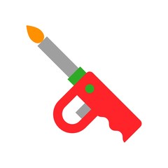 Gas lighter vector, Barbecue related flat style icon