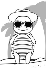 cute animal enjoying summer vacations