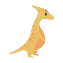 Dinosaur Parasaurolophus cartoon