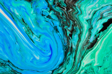 Beautiful abstract painting is a painting technique Ebru .Turkish Ebru style on the water with acrylic paints wring wave.Stylish combination of luxury.Contemporary art marble liquid texture  