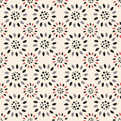 Seamless abstract pattern with the image of a flower ornament.