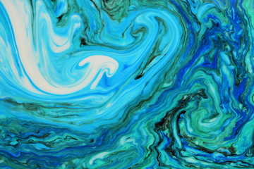 Beautiful abstract painting is a painting technique Ebru .Turkish Ebru style on the water with acrylic paints wring wave.Stylish combination of luxury.Contemporary art marble liquid texture  
