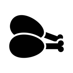 Grilled chicken vector, Barbecue related solid style icon