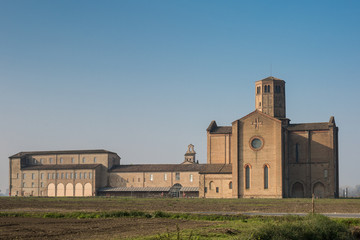 Fototapeta na wymiar Carthusian Monastery located in the outskirts of Parma in Italy: Abbey of Valserena