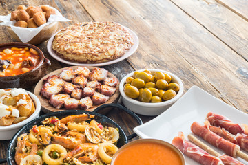 Spanish food plates