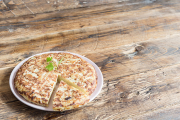 Spanish omelette typical tapa