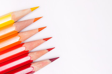 Obraz premium Colored pencils on white background