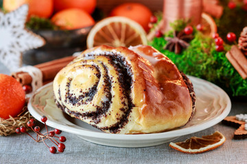 Christmas swedish poppy bun.