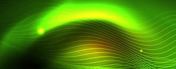 Shiny neon lines techno magic futuristic background, magic energy space light concept, abstract background wallpaper design