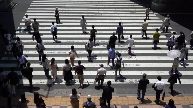 横断歩道・人物・4Ｋ